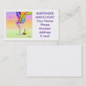 SECHZIGER-POP-KUNST-ART MARTINI VISITENKARTE (Vorne/Hinten)