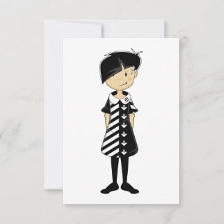 Sechzigeres Mod Girl in Retro Dress SVP Card