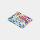 Sechzigerjahre Disco-Retro Mosaik-Collage abstrakt Post-it Klebezettel (angewinkelt)