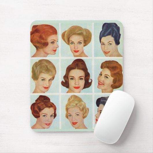 Sechzigerjahre Frisurgitter Mousepad (Mit Mouse)