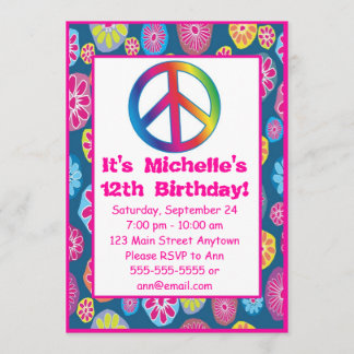 Sechzigerjahre Groovy Einladung