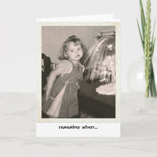 Sechzigerjahre kleines niedliches Mädchen im Kleid Karte (Vorderseite)