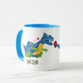 Sechzigerjahre König Zor Dinosaur Mug Tasse (Vorderseite Links)