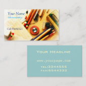 Sechzigerjahre Retro Briefpapier Visitenkarte (Vorne/Hinten)