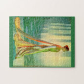 Sechzigerjahre schöne Dame im Abendskleid Puzzle (Horizontal)