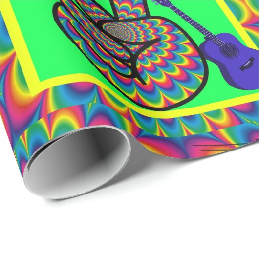 Sechzigerjahre Siebzigerjahre Retro Geschenkpapier (Rolleneckpunkt)