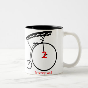 Sechzigerjahre sieht der Gefangene Nr. 2" Sie!" Zweifarbige Tasse