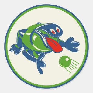 Sechzigerjahre sonderbares Ogg Spielzeug Runder Aufkleber