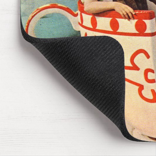 Sechzigerjahre Teacupfahrt am Vergnügungspark Mousepad (Ecke)