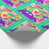 Sechzigerjahre Thema-Krawatten-alles Gute zum Geschenkpapier (Ecke)