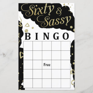 Sechziges und Sassy-Bingo-Spiel