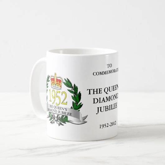 Sechzigjähriges Jubliäum Kaffeetasse (Vorderseite Links)