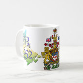 Sechzigjähriges Jubliäum Kanada Kaffeetasse (Vorderseite Links)