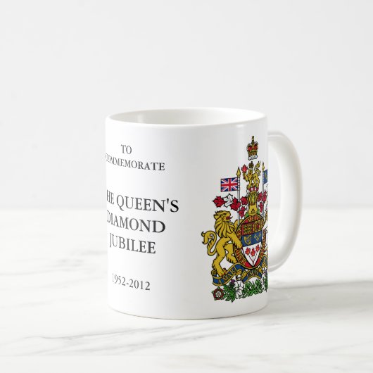 Sechzigjähriges Jubliäum Kanada Kaffeetasse (VorderseiteRechts)