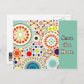 Sechzigste Kreise Save the Date Ankündigungspostkarte (Vorne/Hinten)