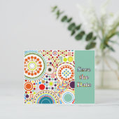 Sechzigste Kreise Save the Date Ankündigungspostkarte (Stehend Vorderseite)