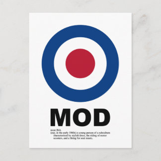 Sechzigste Mod-Target-Postkarte Postkarte