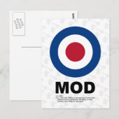 Sechzigste Mod-Target-Postkarte Postkarte (Vorne/Hinten)
