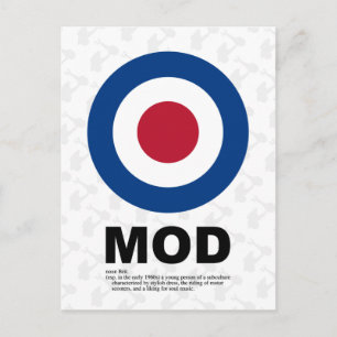 Sechzigste Mod-Target-Postkarte Postkarte