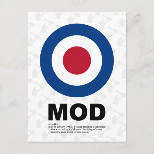 Sechzigste Mod-Target-Postkarte Postkarte (Vorderseite)