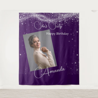Sechzigster Geburtstag Foto Wandteppich