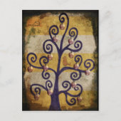 Seclude Bird in einem Baumkunstdesigner Illustrati Postkarte (Vorderseite)