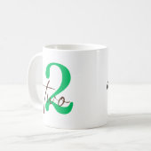 Second 2 Year Anniversary with Personalization  Kaffeetasse (Vorderseite Links)