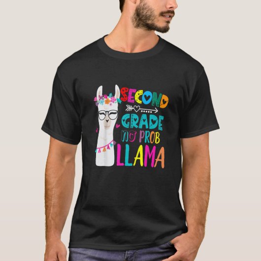 Second 2nd Grade Teacher 100 days smarter No Prob  T-Shirt (Vorderseite)