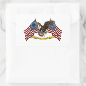Second Amendment Liberty Eagle Rechteckiger Aufkleber (Tasche)
