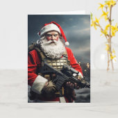 Second Amendment Santa Christmas Card Conservative Karte (Gelbe Blume)