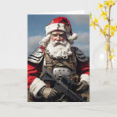 Second Amendment Santa Christmas Card Hunter  Karte (Gelbe Blume)