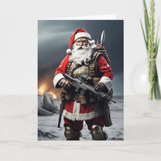 Second Amendment Santa Christmas Card Patriotic Karte (Vorderseite)
