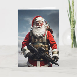 Second Amendment Santa Christmas Card Patriotic Karte