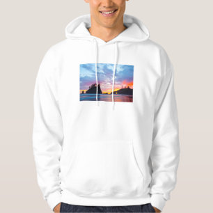 Second Beach bei Sonnenuntergang, Washington Hoodie