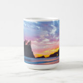 Second Beach bei Sonnenuntergang, Washington Kaffeetasse (Mittel)