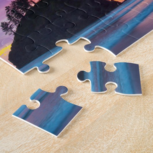 Second Beach bei Sonnenuntergang, Washington Puzzle (Seite)