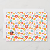 Second Birthday Invite, Colorful Flowers Birthday Einladung (Rückseite)