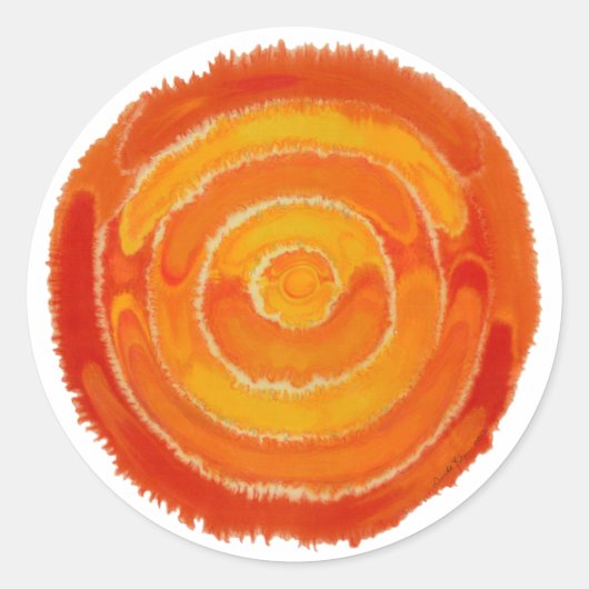 Second Chakra Healing Art #1 Runder Aufkleber (Vorderseite)