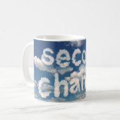 Second Chance Blue Sky White Cloud Neuer Partner Kaffeetasse (Vorderseite Links)