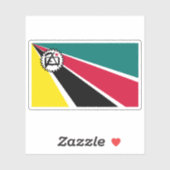Second flag of Mozambique (1975-1983) Aufkleber (Blatt)
