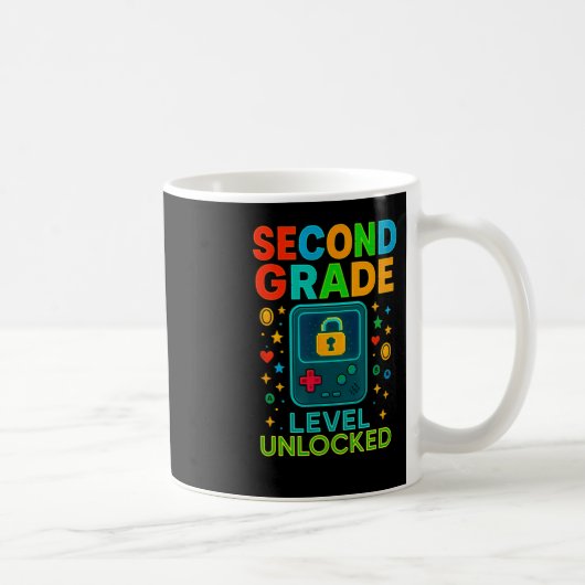 Second Grade Level Unlocked Gamer Ck To School Con Kaffeetasse (Rechts)