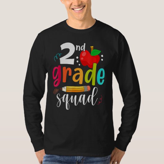 Second Grade Squad Back To School 2nd Graders Tea T-Shirt (Vorderseite)