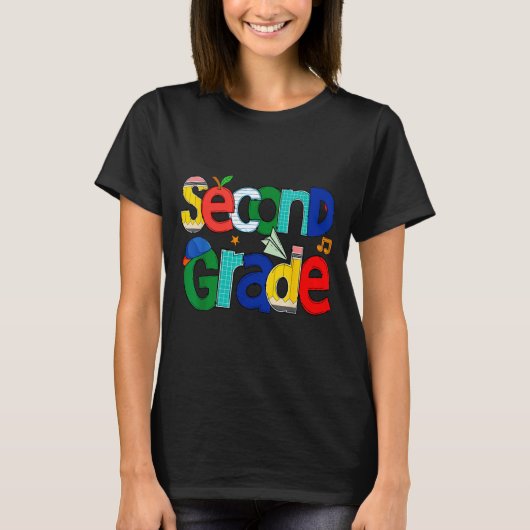 Second Grade Student School Clroom Learning Educat T-Shirt (Vorderseite)