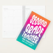 Second Grade Teacher Colorful Ombre Planer (Anzeige)