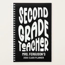 Second Grade Teacher Minimalist Text Planer