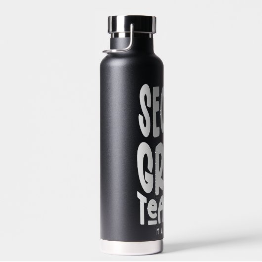 Second Grade Teacher Minimalist Text Trinkflasche (Rechts)