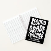 Second Grade Teacher White Typography Notizblock (Innenseite)