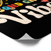 Second Grade Vibes - 2nd Grade Team Retro 1st Day Poster (Ecke)