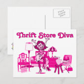 Second-Hand-Laden-Diva Postkarte (Vorne/Hinten)