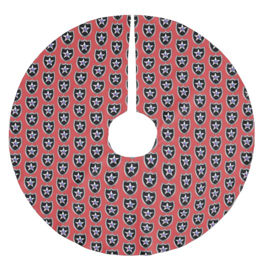 Second Infantry Division Polyester Weihnachtsbaumdecke (Vorderseite)